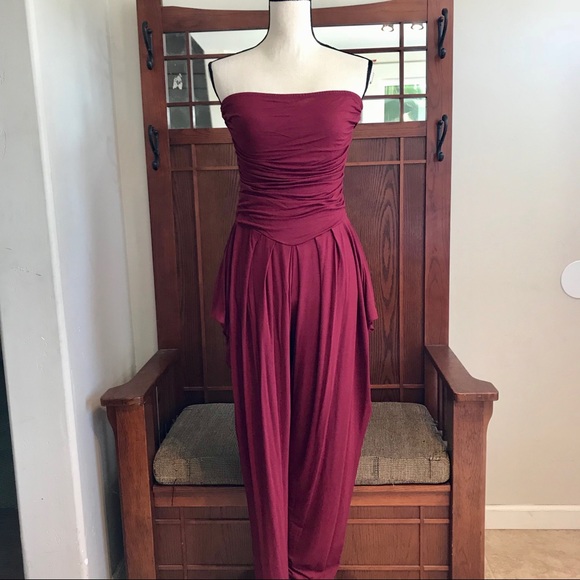 LAST ONE 1X Plus Size Strapless Jumpsuit - Picture 5 of 8